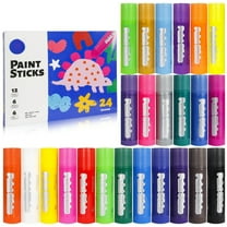 Harlier Tempera Paint Sticks, 24 Colors Solid Tempera Paint for Kids, Super Quick Drying, Non-Toxic, Works Great on Paper Wood Glass Ceramic Canvas