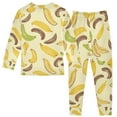 thumbnail image 2 of joogoo Yellow Banana Pajamas Set Long Sleeve Soft Cotton Sleepwear 2 Piece 18M, 2 of 7