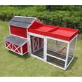 thumbnail image 3 of Merry Products  Wooden Red Barn Chicken Coop, 3 of 4