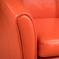 thumbnail image 5 of GDF Studio Gabriel Contemporary Bonded Leather Tub Club Chair, Orange and Dark Brown, 5 of 8