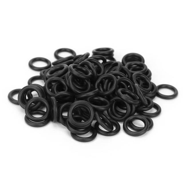 Anillos de tatuaje negros, 100 piezas Anillos de tatuaje Anillos de goma para tatuajes Suministros de tatuaje Rendimiento de alta gama