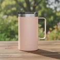 thumbnail image 5 of Ozark Trail 22 oz Ceramic-Lined Stainless Steel Insulated Travel Mug with Magnetic Tritan Slider Lid, Frosted Peach, 5 of 13