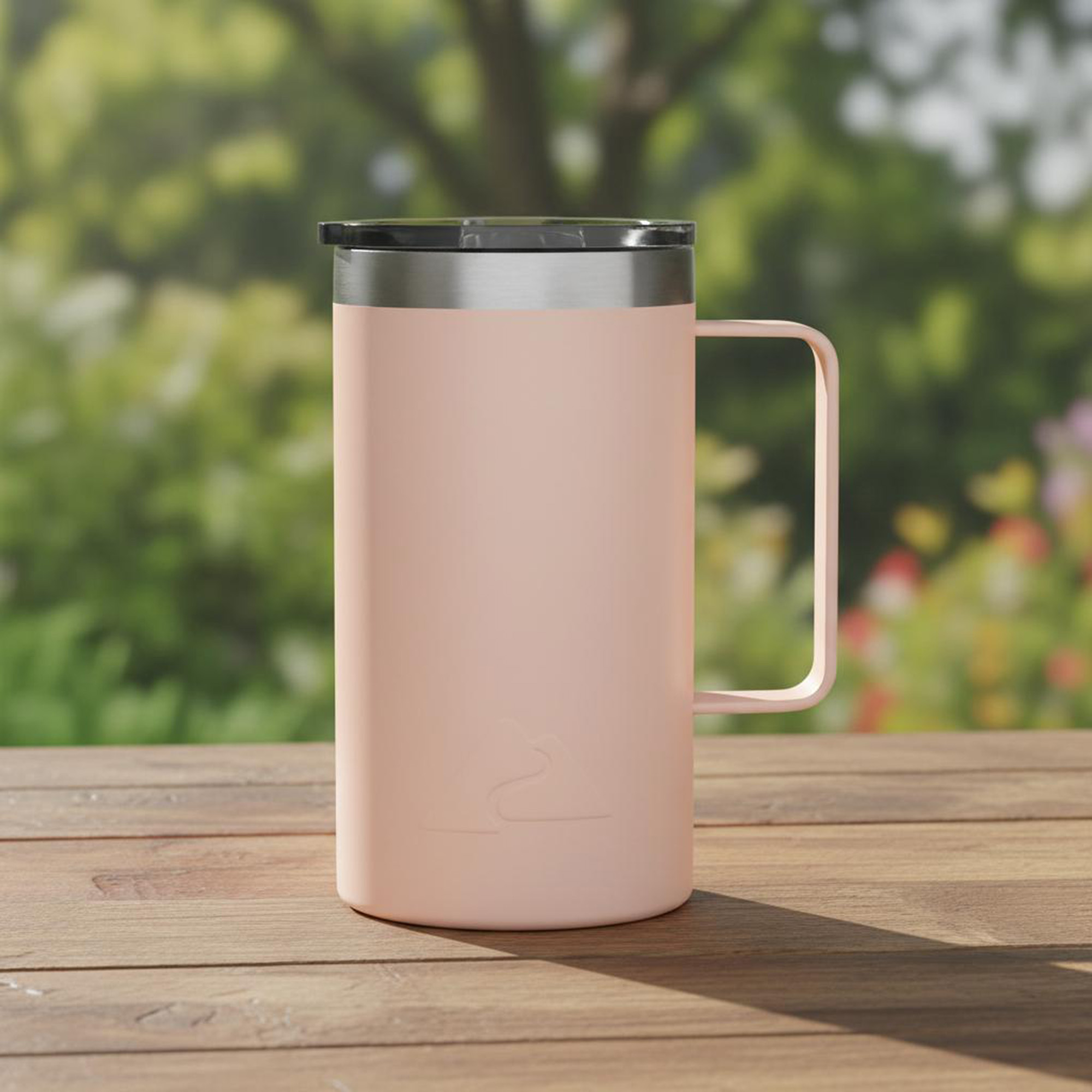 Taza de Café de Acero Inoxidable Aislada con Revestimiento de Cerámica de 22 oz con Tapa Deslizante Transparente de Tritán Magnética, Durazno Escarchado 5