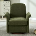 thumbnail image 2 of Hassch 360° Swivel Barrel Chair with Plush Chenille Upholstery, Modern Comfortable Accent Armchair for Home Office, Living Space(Dark Green), 2 of 10