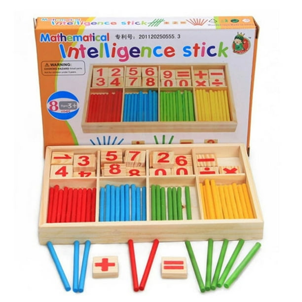 Preschool Educational Toys Wooden Mathematical Intelligence Stick Block