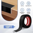 thumbnail image 2 of Duslogis Wall Corner Protector Moulding Trim Peel and Paste Wall Corner Guards Trim Flexible Self Adhesive Edge Protector Moulding, 0.8 in x 10 Ft, Black, 2 of 7