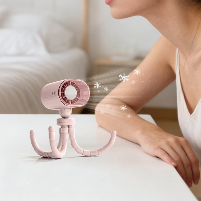 Tong Design USB Desk Fan With Flexible Legs For 360 Airflow Personal Fan Quiet For Home Travel