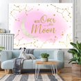 thumbnail image 5 of We Are Over The Moon Pink Star Baby Shower Backdrop, 5 of 5