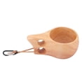 thumbnail image 1 of Taza De Madera Para Campamento, Taza De Madera Portátil Para Exteriores Con Hebilla Colgante Para El Hogar Para Mochileros Para Senderismo Para Acampar Al Aire Libre, 1 of 8