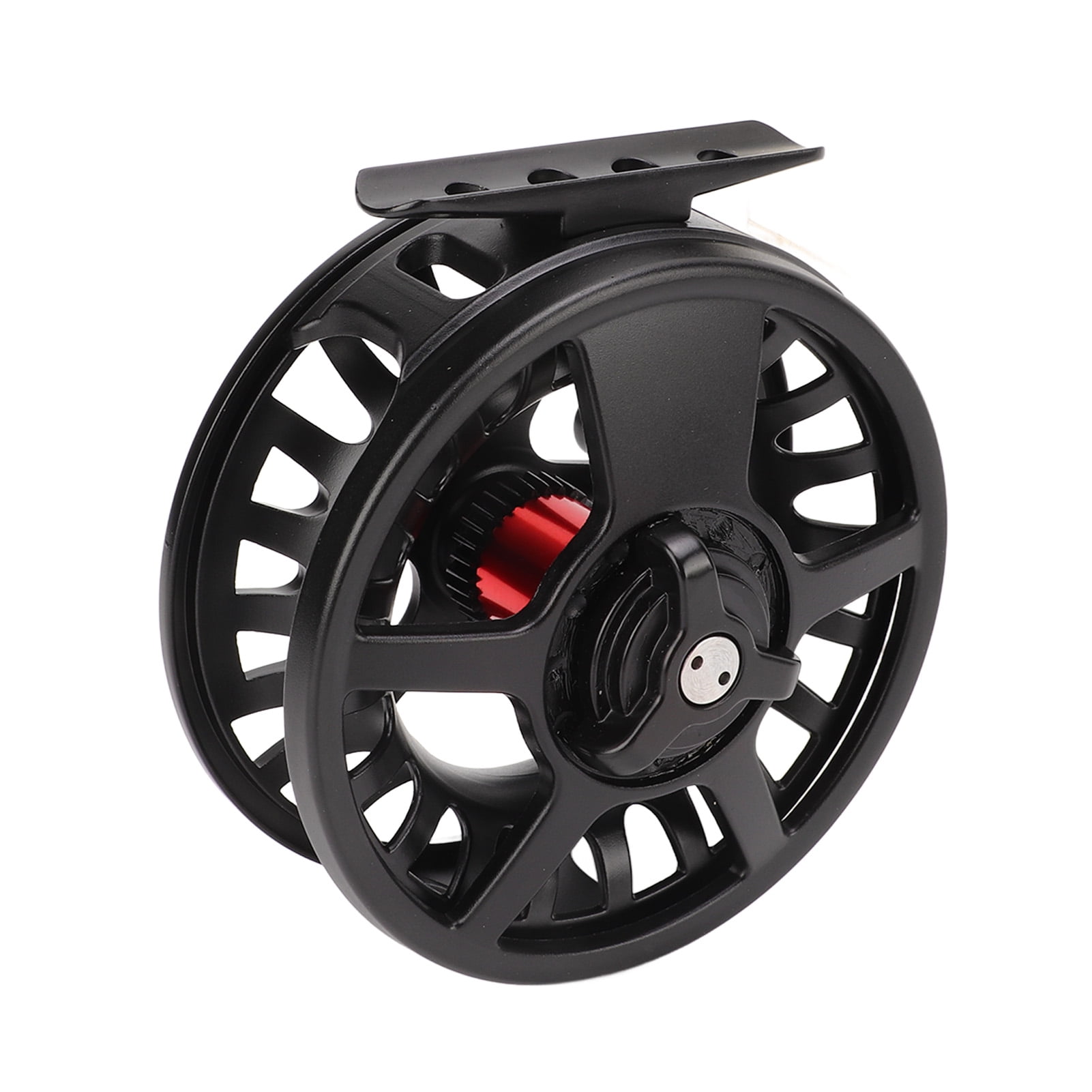 Premium Black Aluminum Alloy Large Arbor Fly Fishing Reel Ambidextrous Left Right Hand Interchangeable for Saltwater and Freshwater 4.33 inches / 11 cm