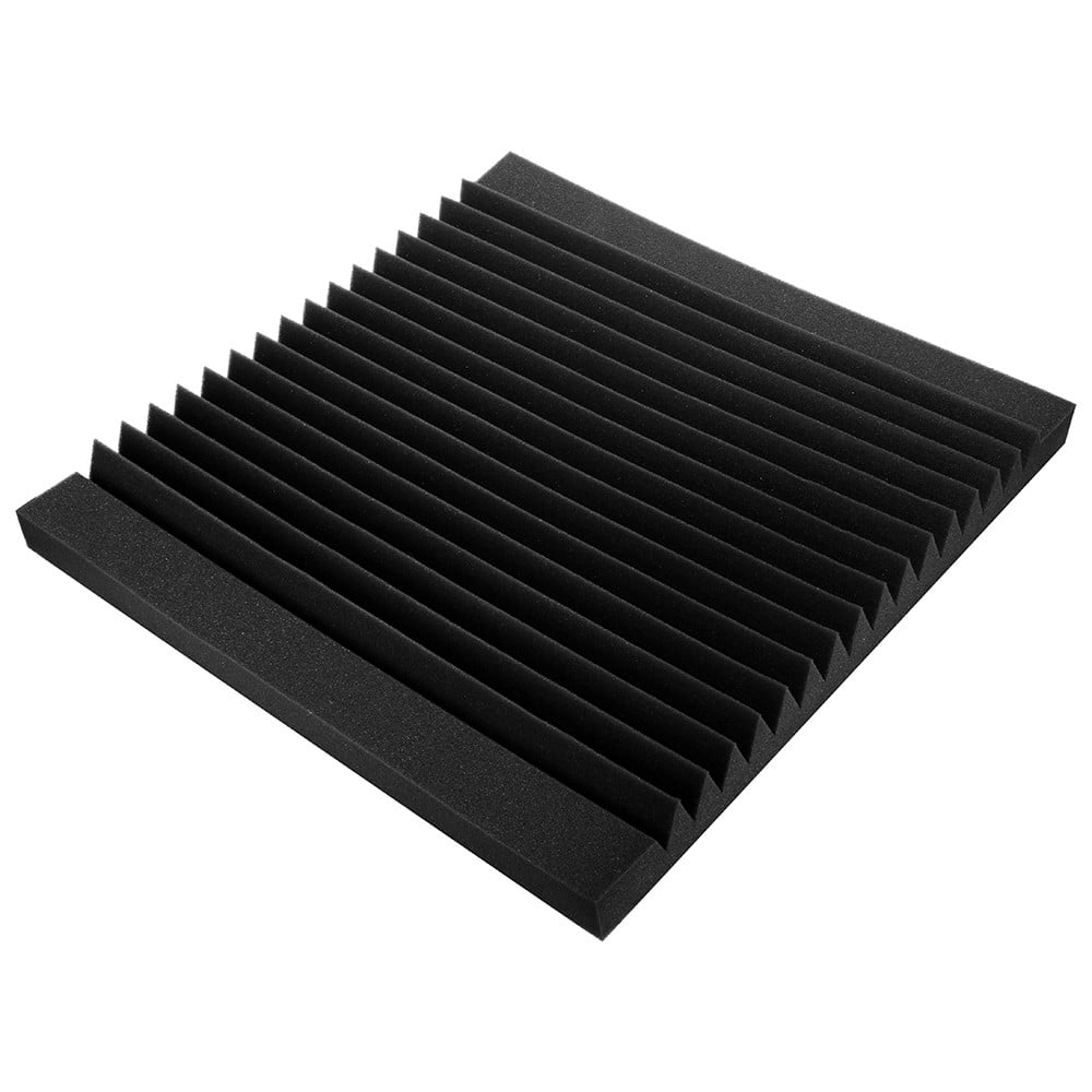 TOUMENY Acoustic Foam Panel 50x50x5cm, High Density Soundproof Sponge for Corner Bass Trap, Sound Absorption Wedges for Studio KTV Recording Room