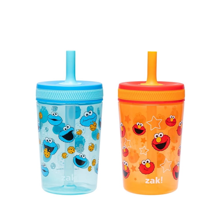 Zak Designs Sesame Street Toddler Tumblers, 15oz 2pk, Leak-Proof