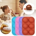 thumbnail image 1 of Noothes Cake Mould，Cake Medium Semi Sphere Silicone , for Making Chocolate, Multicolour 4pcs, 1 of 6