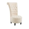 thumbnail image 2 of HomCom Chesterfield Chair, Cream White, 2 of 9