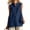 Navy, variant on Women Sleeveless Henley Tunic Tops Linen Look Button Front Long Blouse Casual Loose Flowy Summer Shirt