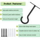 thumbnail image 2 of Ganchos de techo para plantas colgantes, 4 Uds. Colgadores de plantas de techo de 2,5 pulgadas para interiores, ganchos para colgar plantas a prueba de óxido, montaje en pared pesado, 2 of 5
