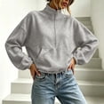 thumbnail image 4 of Hurxie Womens Half Zip Pullover Sweatshirt Long Sleeve Quarter Zip Sweatshirts Mock Neck Soft Casual Fall Sweatshirts, Daily Wear, 4 of 7