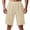 Khaki, variant on Mens Shorts Casual Jacquard Weave Shorts Classic Fit Shorts with Pockets