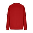 thumbnail image 5 of Scyoekwg Women Oversized Sweatshirts Crewneck Plus Size Sweatshirts Fashion Drop Shoulder Long Sleeve Comfy Pullover Outfits (Red,M), 5 of 6