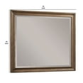 thumbnail image 4 of Benzara BM205590 Rectangular Wooden Frame Beveled Mirror, Oak Brown & Silver, 4 of 5