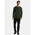 thumbnail image 3 of (3 pack) George Men's & Big Men's Cotton Crewneck T-Shirt with Long Sleeves, Size XS-3XL, 3 of 5