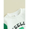 thumbnail image 6 of Elippeo Baby Romper 3M 6M 12M 18M  St Patricks Day Long Sleeve Crew Neck Shamrock Letters Print Fall Bodysuit Clothes for Girls Boys, 6 of 10