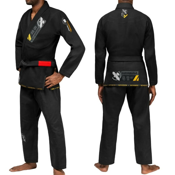 Hayabusa Ascend Lightweight Adult Jiu Jitsu BJJ Gi - Black, A2