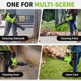thumbnail image 6 of Leaf Blower Cordless 500CFM/150MPH, Cordless Leaf Blower with 2 x 4.0Ah Batteries & 3 Tubes, 6 Speed Modes, Electric Leaf Blowers Battery Powered for Cleaning , Yard, Garage, Lawn (Green), 6 of 6