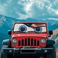 thumbnail image 2 of Binienty Duck Hunting Camo Sun Shade For Car Windshield Universal for Jeep Wrangler TJ JK JKU Sport 2 Door & 4 Door Easy Fold Car Window Sunshade 52x16" Automotive Interior Sun Protection, 2 of 7