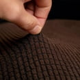 thumbnail image 5 of Funda redonda para sofá pequeño, funda para silla, color café profundo, terciopelo, semiredonda, 65cm, 90cm, 5 of 5