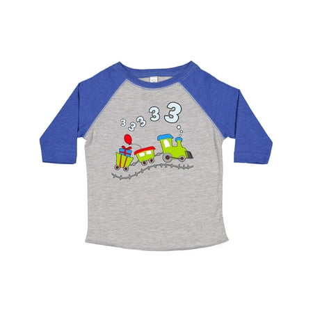 

Inktastic Third Birthday Party Train Gift Toddler Boy or Toddler Girl T-Shirt