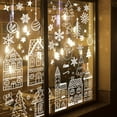 thumbnail image 2 of Xmas Window Clings Decoration, 1 Sheet Static Snow Flakes Stickers Merry Christmas Window Decals for Christmas Party Supplies, 2 of 5