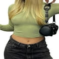 thumbnail image 3 of Blouse Mode Urbaine à Manches Longues Unie pour Femmes, 3 of 6