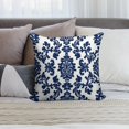 thumbnail image 6 of Blue And White Pioneer Flower Pillow Covers,Blue And White Pioneer Flower Throw Pillow Covers 24"×24" ,Living Room Sofa Couch Pillow Covers,Decorative Pillow Covers, 6 of 7