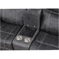 thumbnail image 3 of Dark Gray Microfiber Power Reclining Loveseat with USB Charger and Console, 3 of 7