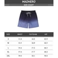 thumbnail image 7 of MADHERO Mens Swim Trunks Ombre Quick Dry Beach Shorts with Mesh Lining 5 inch Black Purple Size m, 7 of 7