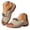 Beige, variant on Women's Slip on Wedge Sandals Buckles Leather Slide Shoes Open Toe Arch Support Slippers Ladies Summer Casual Sandal White Size 6.5