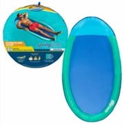 SwimWays Spring Float Inflatable Pool Lounger with Hyper-Flate Valve, Aqua