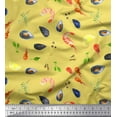 thumbnail image 1 of Soimoi Cotton Duck Fabric Gemstone,Lemon Slice & Prawns Food Print Fabric by Yard 56 Inch Wide, 1 of 1