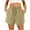 Khaki, variant on Audhol Womens Shorts Casual, Casual Shorts for Women Trendy High Elastic Waist Solid Color Comfy Summer Beach Shorts with Pockets Lounge Shorts Women Black L