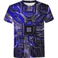 thumbnail image 1 of "Camiseta Blanca Hombre Camiseta Con Estampado 3D De Placa De Circuito Para Hombre Y Mujer, Camiseta Informal De Verano Con Chip Electrónico De Manga Corta, Ropa De Calle Harajuku, Camiseta De Gran Ta" Xishao ropa, 1 of 2