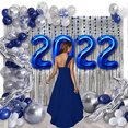 thumbnail image 2 of Decoraciones para Fiesta de Graduación 2022,162pcs Cool Azul Marino y Plata Los suministro ATYBO ATYBO, 2 of 2