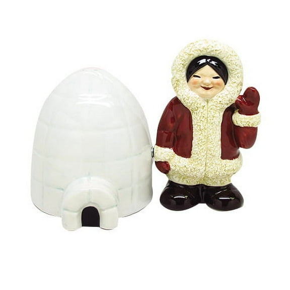 Eskimo and Igloo Attractives Salt Pepper Shaker Made of Ceramic