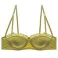 thumbnail image 3 of iHPH7 Balconette Bra for Women,lace Underwire Push Up Bras Cute Padded Low Cut Everyday Bras Green 38, 3 of 3
