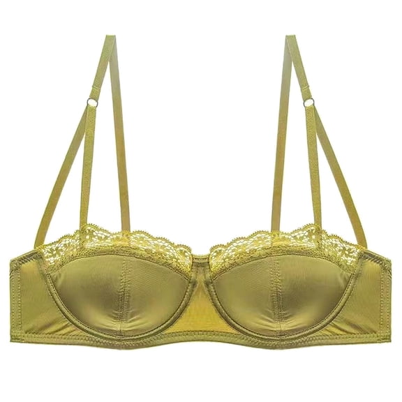 Womens Bras Satin Half Cup Lace Anti Sagging Daily Wear Bra Push Up Bras for Women
