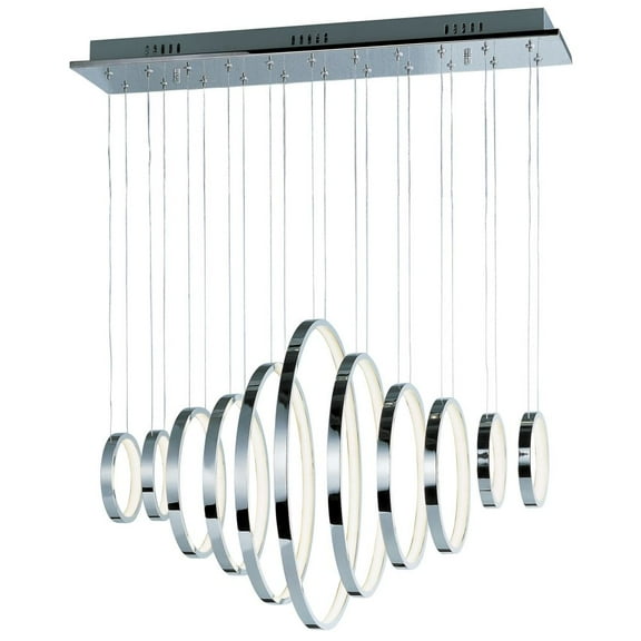 ET2 Hoops LED Hoops 11-Light LED Pendant - Polished Chrome - E22716-PC