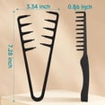 thumbnail image 4 of Texture Comb, Volumizing Fluffy Texture Styling Comb for Men and Women, Wide Tooth Comb Root Lifter Hair Styling Tool for Volume, Fringe Parting & Curly Hair, ABS Plastic (Grey & Black), 4 of 7