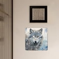 thumbnail image 3 of 12 Inch Wall Clock Battery Operated Square Clock Decorative for Office, Kitchen, Outdoor, Living Room，Wolf and Snow Lovely Design, 3 of 4