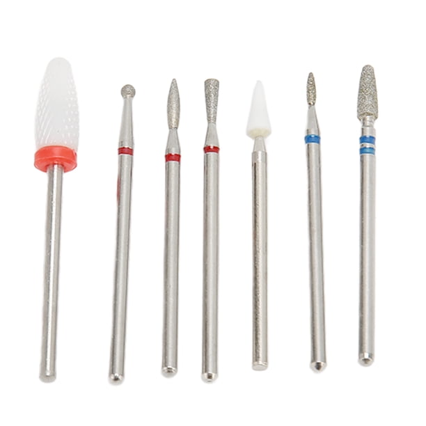 Cabezal De Pulido De Uñas, Brocas De Carburo De Tungsteno Para Uñas 7 Piezas Multifunción Ergonómicas Para Manicura