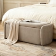 thumbnail image 2 of Vknow Furniture Upholstered Flip Top Storage Bench, Beige, 280 lb Limit, 2 of 8